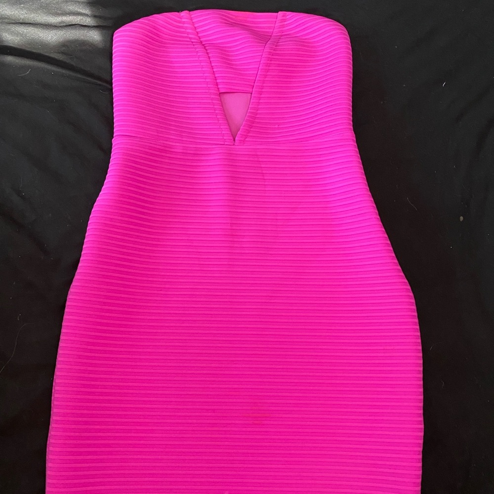 Hot Pink Strapless Express Dress